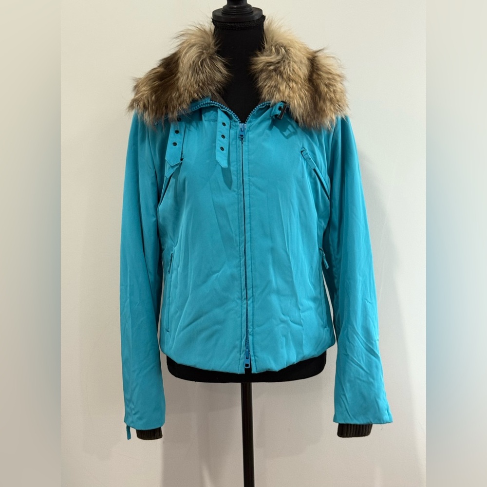 Allegri L Blue Full Zip Jacket with Faux Fur Collar 821
